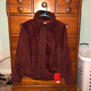 Women’s Furry Fleece Barolo red jacket